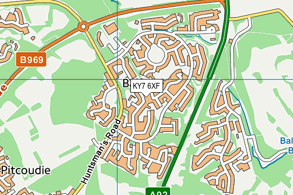 KY7 6XF map - OS VectorMap District (Ordnance Survey)