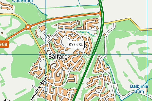 KY7 6XL map - OS VectorMap District (Ordnance Survey)