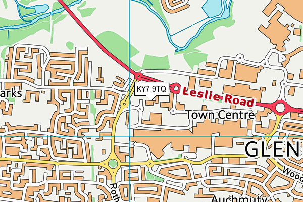 KY7 9TQ map - OS VectorMap District (Ordnance Survey)