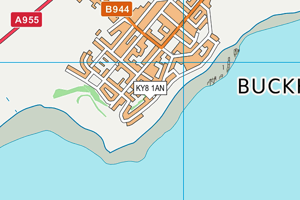 KY8 1AN map - OS VectorMap District (Ordnance Survey)