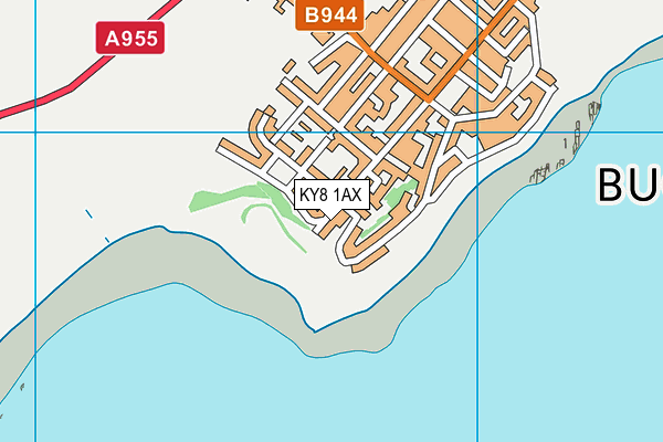 KY8 1AX map - OS VectorMap District (Ordnance Survey)