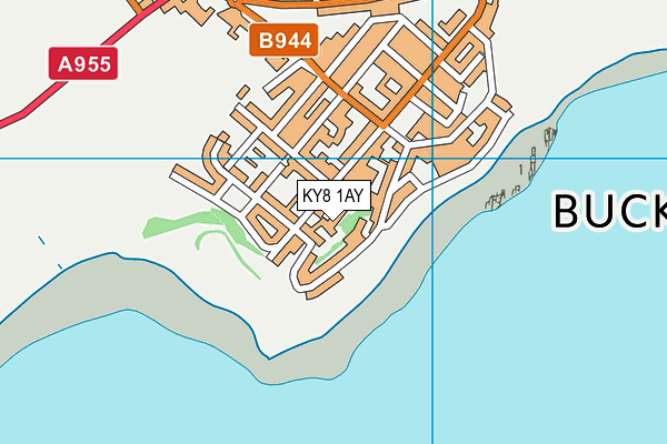 KY8 1AY map - OS VectorMap District (Ordnance Survey)