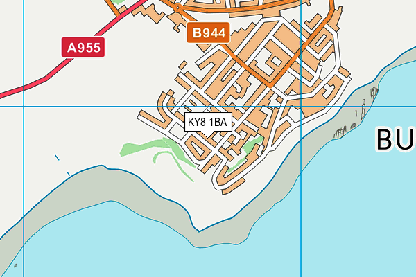 KY8 1BA map - OS VectorMap District (Ordnance Survey)