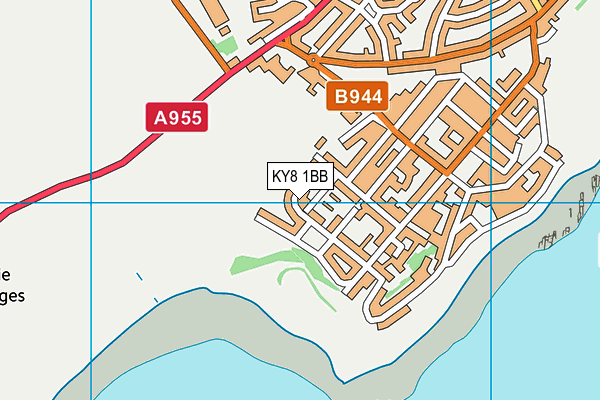 KY8 1BB map - OS VectorMap District (Ordnance Survey)