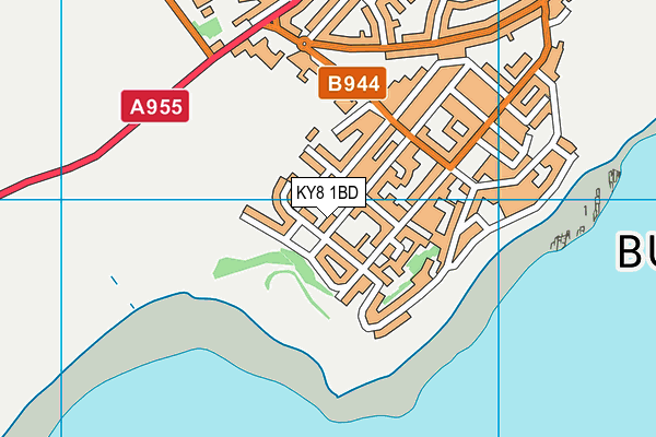 KY8 1BD map - OS VectorMap District (Ordnance Survey)