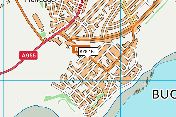 KY8 1BL map - OS VectorMap District (Ordnance Survey)