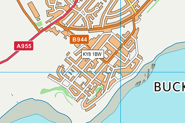 KY8 1BW map - OS VectorMap District (Ordnance Survey)
