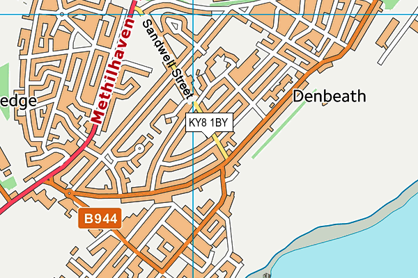 KY8 1BY map - OS VectorMap District (Ordnance Survey)