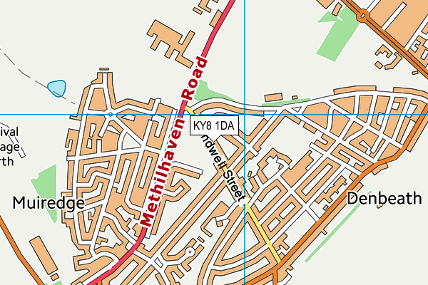 KY8 1DA map - OS VectorMap District (Ordnance Survey)