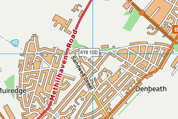 KY8 1DD map - OS VectorMap District (Ordnance Survey)