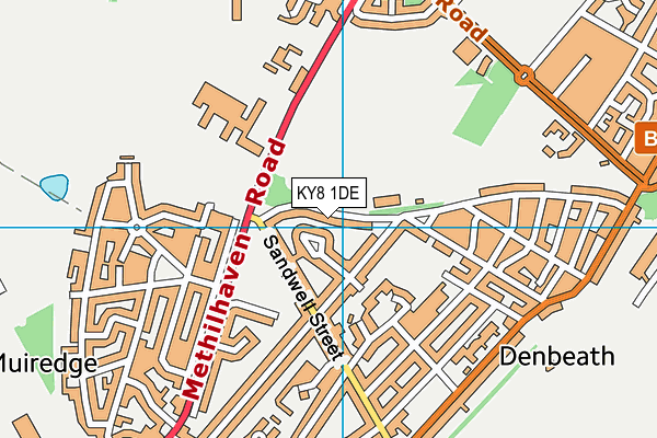 KY8 1DE map - OS VectorMap District (Ordnance Survey)