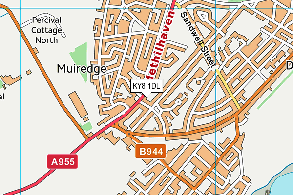 KY8 1DL map - OS VectorMap District (Ordnance Survey)