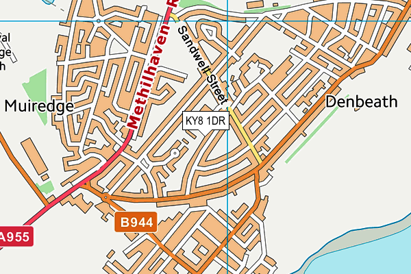 KY8 1DR map - OS VectorMap District (Ordnance Survey)