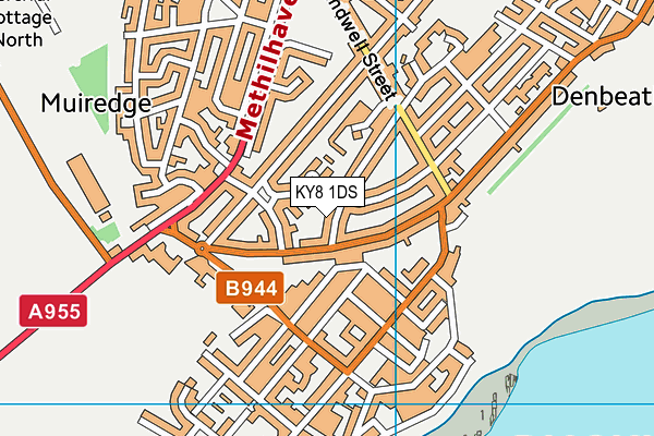 KY8 1DS map - OS VectorMap District (Ordnance Survey)