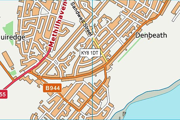 KY8 1DT map - OS VectorMap District (Ordnance Survey)