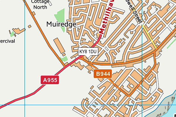 KY8 1DU map - OS VectorMap District (Ordnance Survey)