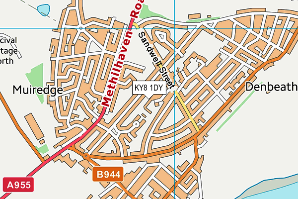 KY8 1DY map - OS VectorMap District (Ordnance Survey)