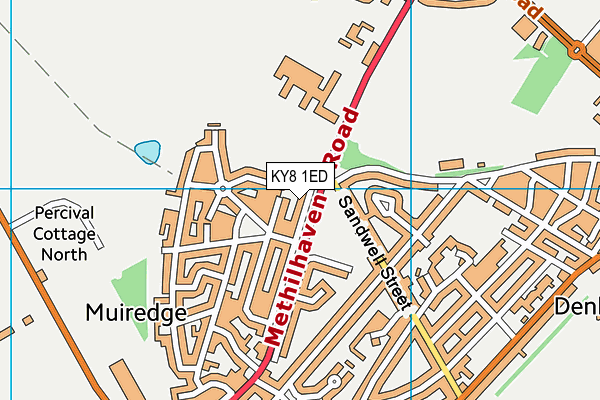 KY8 1ED map - OS VectorMap District (Ordnance Survey)