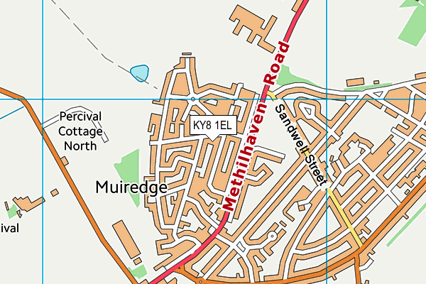 KY8 1EL map - OS VectorMap District (Ordnance Survey)