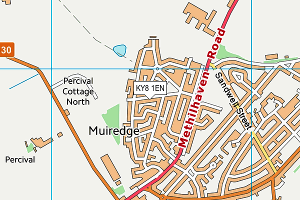 KY8 1EN map - OS VectorMap District (Ordnance Survey)