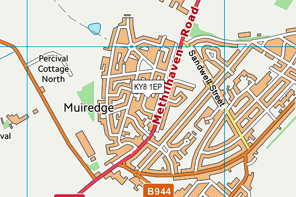 KY8 1EP map - OS VectorMap District (Ordnance Survey)