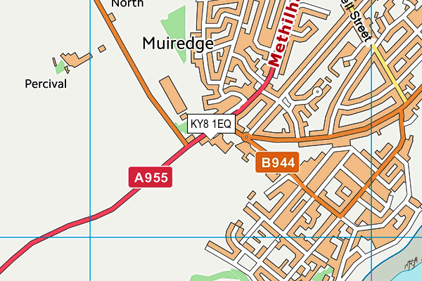 KY8 1EQ map - OS VectorMap District (Ordnance Survey)