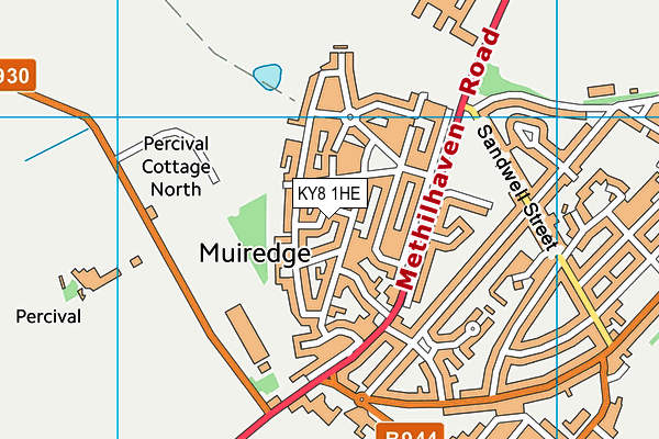 KY8 1HE map - OS VectorMap District (Ordnance Survey)