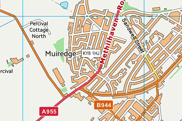 KY8 1HJ map - OS VectorMap District (Ordnance Survey)