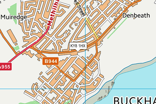 KY8 1HX map - OS VectorMap District (Ordnance Survey)