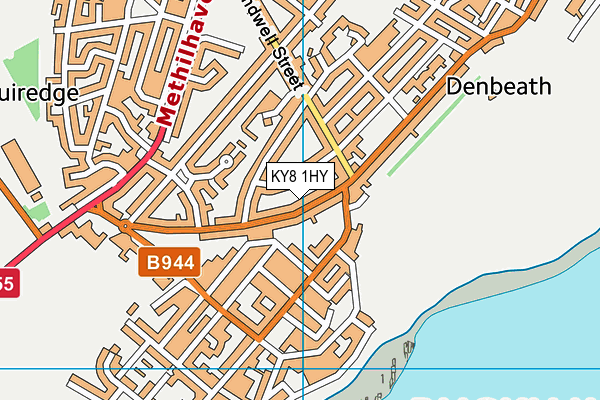 KY8 1HY map - OS VectorMap District (Ordnance Survey)