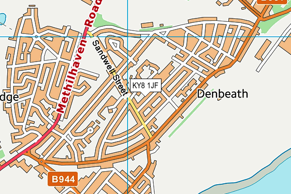 KY8 1JF map - OS VectorMap District (Ordnance Survey)