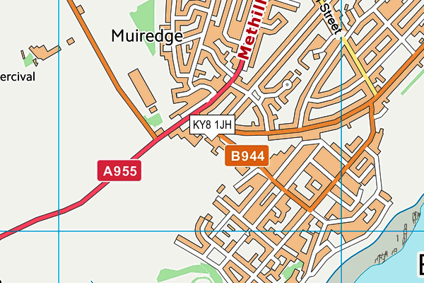 KY8 1JH map - OS VectorMap District (Ordnance Survey)