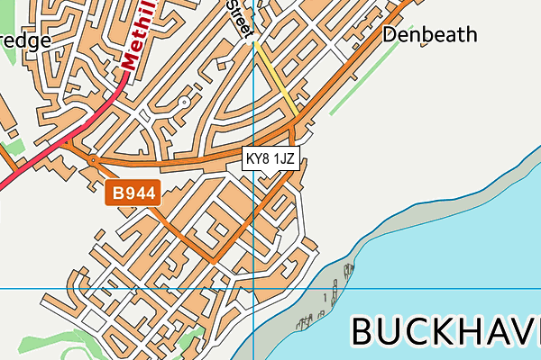 KY8 1JZ map - OS VectorMap District (Ordnance Survey)