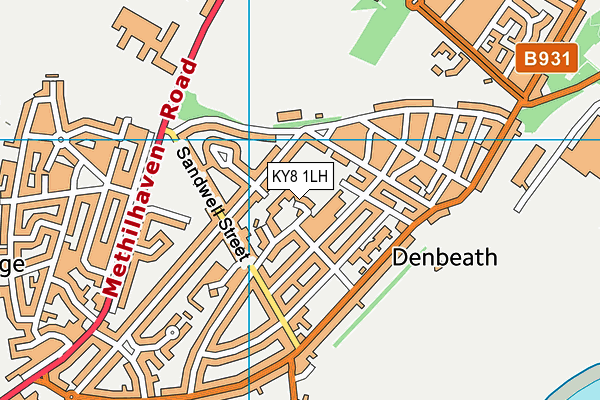 KY8 1LH map - OS VectorMap District (Ordnance Survey)