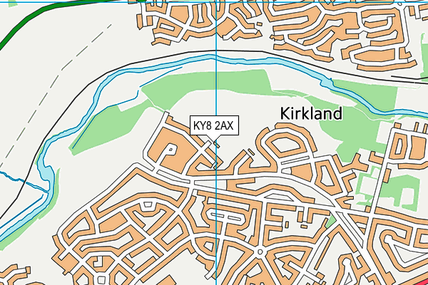 KY8 2AX map - OS VectorMap District (Ordnance Survey)