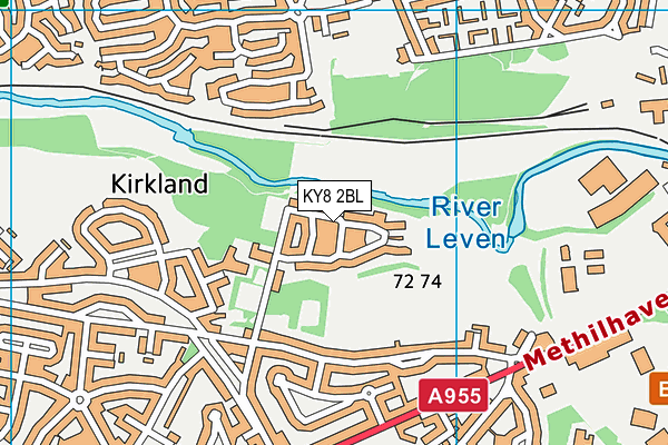 KY8 2BL map - OS VectorMap District (Ordnance Survey)