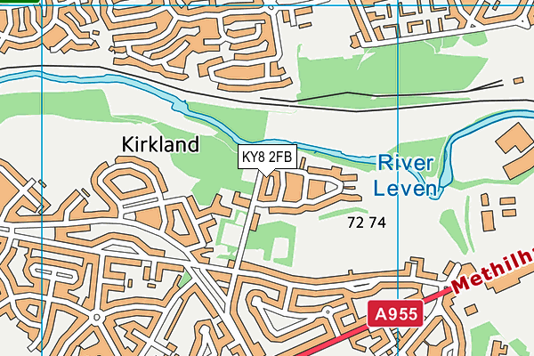 KY8 2FB map - OS VectorMap District (Ordnance Survey)