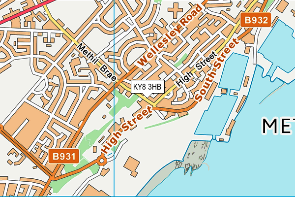 KY8 3HB map - OS VectorMap District (Ordnance Survey)