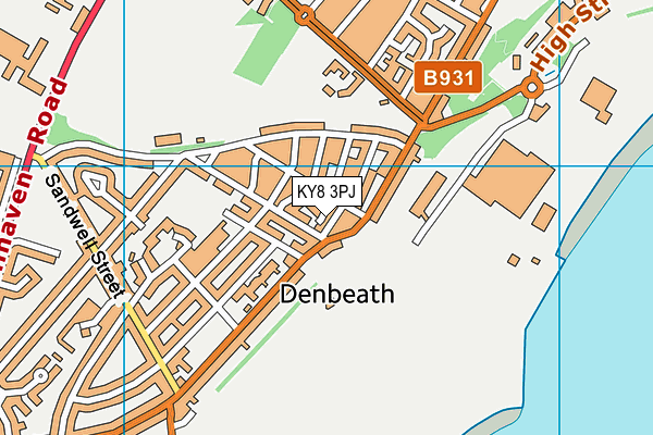 KY8 3PJ map - OS VectorMap District (Ordnance Survey)