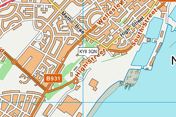 KY8 3QN map - OS VectorMap District (Ordnance Survey)