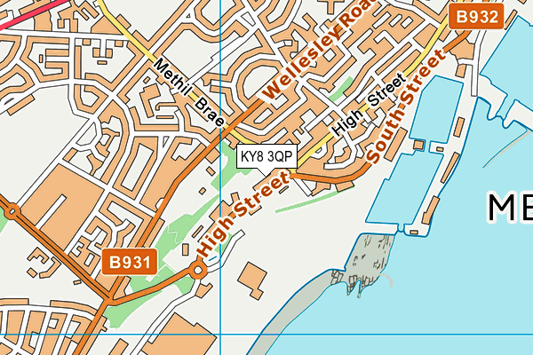 KY8 3QP map - OS VectorMap District (Ordnance Survey)