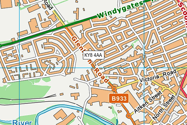 KY8 4AA map - OS VectorMap District (Ordnance Survey)