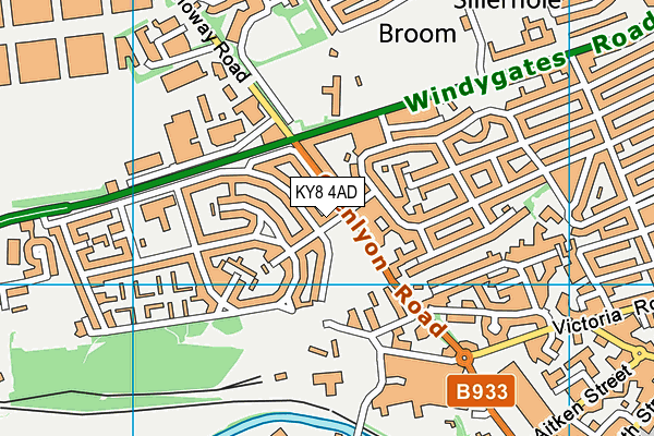 KY8 4AD map - OS VectorMap District (Ordnance Survey)