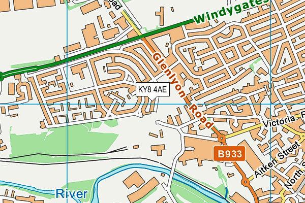 KY8 4AE map - OS VectorMap District (Ordnance Survey)