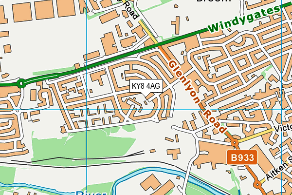 KY8 4AG map - OS VectorMap District (Ordnance Survey)