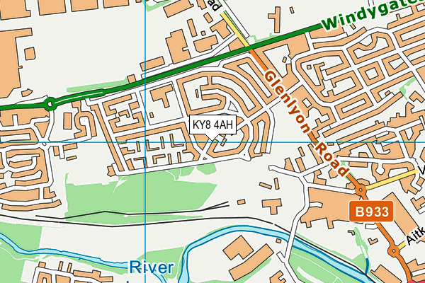 KY8 4AH map - OS VectorMap District (Ordnance Survey)