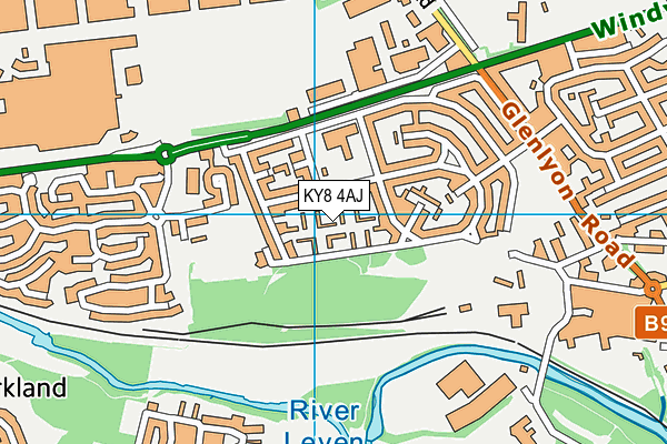 KY8 4AJ map - OS VectorMap District (Ordnance Survey)