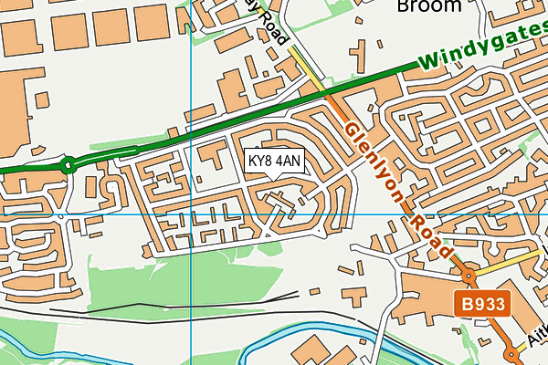 KY8 4AN map - OS VectorMap District (Ordnance Survey)