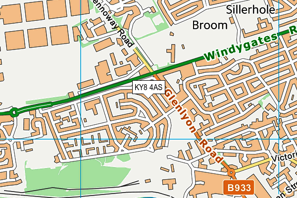 KY8 4AS map - OS VectorMap District (Ordnance Survey)