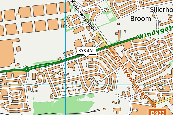 KY8 4AT map - OS VectorMap District (Ordnance Survey)